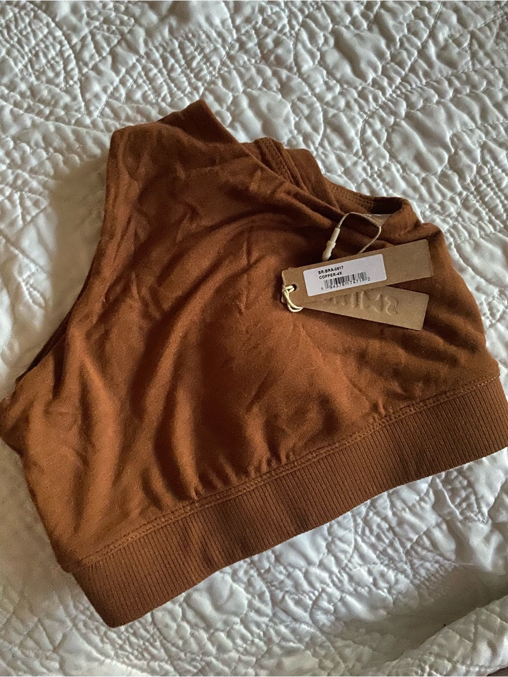 Skims Brown Seamless Scoop Bralette